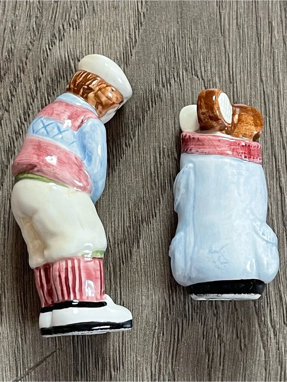 Midwest of Cannon Falls Golfer Bag Green Salt and Pepper Shakers